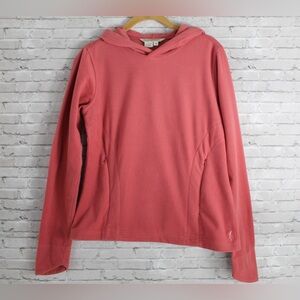 Royal Robbin’s Vintage Hooded Pullover Fleece Size Medium, Pink Front Pockets